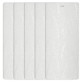DALIX Palm White Vertical Blind Texture Slats Sliding Door 98.5 Qty 5 Pack