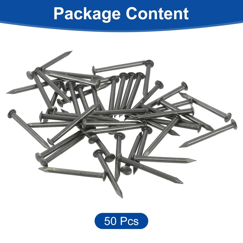 sourcing map 50Pcs Small Hardware Nails, 2D x 1" Brass