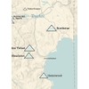 Lake Tahoe Ski Resorts Map 18x24 Poster (Beige & Blue)