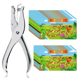 200Pcs Reward Punch Cards for Classroom, Cute Cartoon Dinosaur Incentive Student Reward Cards Behavior Incentive Awards Loyalty Cards for Students Teachers Classroom Home School Supplies