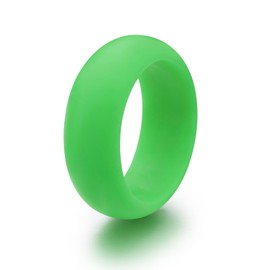 Pinannie 10 Pcs Silicone Rings Set Solid Colors Women Rubber Wedding Bands 8mm Wide 2mm Thick (11)