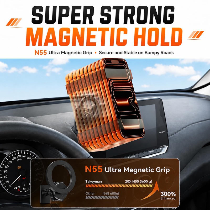 Takeyman Phone Mount for Rogue 2021-2026/Sentra 2020-2026/Altima 2019-2026