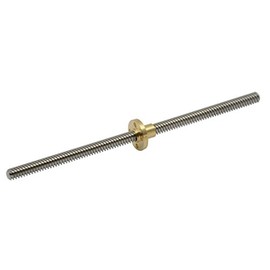ReliaBot 150mm T8 Tr8x8 Lead Screw and Brass Nut (Acme Thread, 2mm Pitch, 4 Starts, 8mm Lead) for 3D Printer Z Axis
