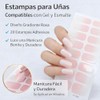 Estampas de Uñas de Esmalte y Gel, Rosa, Blanco y