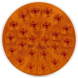 Maxxima M42701Y 24 LED 4" Round Amber Warning Flasher Light