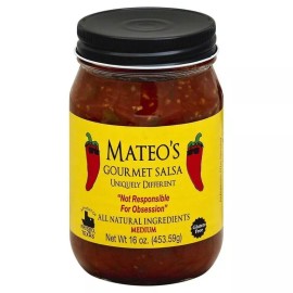 Mateo's Gourmet All Natural Salsa, Medium Heat 16oz Jar