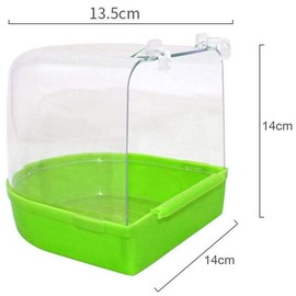 Bird Water Bath Tub for Pet Cage Hanging Bowl Parrot Birdbath Pet Cleaning, Durable PVC, Easy Installation