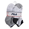 Fila womens Half Cushioned Quarter Socks, Multicolor, One Size US