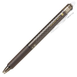 Pilot Frixion Design Series Retractable Erasable Gel Pen, 0.5 mm, Brown barrel, black ink