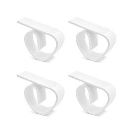 Andiker 12Pcs Tablecloth Clip, Plastic Picnic Table Cloth Holders Lightweight Table Cover Clamps for Outdoor Restaurant Banquet Wedding Graduation Party (White)