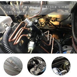 Brake Lines Copper Brake Hose 25 ft/7.62 m Diameter 4.75 mm, General 3/16 Inch Brake Kit for Cars with 16 Connections Poweka