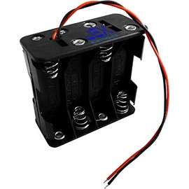 Jex Electronics Eight/8X AA DIY Battery Holder Case Box Base 12V Volt PCB Mount with Bare Wire Ends