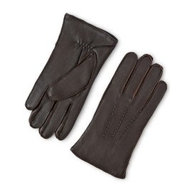 YISEVEN Winter Men's Touchscreen Warm Lambskin Leather Gloves Wool Lined Classical Urban Style Three Point Genuine Sheepskin For Dress Driving Motorcycle Work Gifts, Brown 10.0"/XL