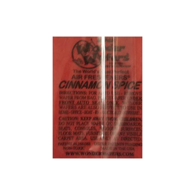 Wonder Wafers 25 CT Individually Wrapped Cinnamon Spice Air Fresheners
