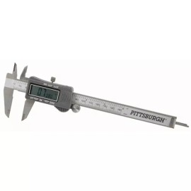 PITTSBURGH 6" DIGITAL CALIPER METRIC SAE ADJUST ELECTRONIC MEASURE INNER OUTER