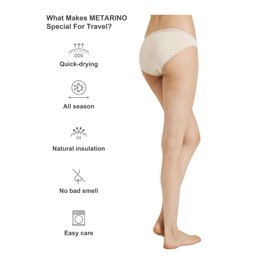 ZSOSBA METARINO Women's Athletic Underwear Panties Soft Merino Wool Sports Active Briefs,Nude,X-Large