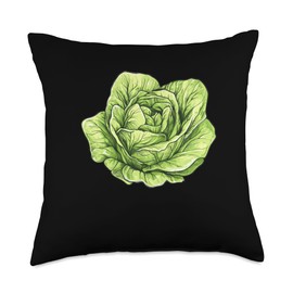 Iceberg Lettuce In A Rustic Style Throw Pillow