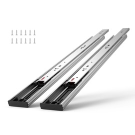 VEVOR 10 Pairs 22 Inch Soft Close Drawer Slides 14 16 18 20 22 24 Inch Heavy Duty Side Mount Rails,Ball Bearing Full Extension Noiseless Dresser Drawer Slides, 100 Lbs Load Capacity