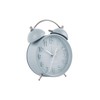 Karlsson KA5784LB Iconic Retro Silent Metal Alarm Clock, Light Blue,