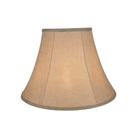 Aspen Creative 38001A Transitional Bell Shaped Collapsible Construction Natural, 18" Wide (9" x 18" x 13") Spider LAMP Shade