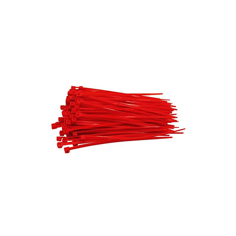 Pack of 1000 Cable Ties Red 200 mm x 2.5