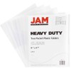 JAM PAPER Heavy Duty Plastic 2 Pocket School Folders -