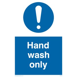 Pack of five - Hand Wash Only Sign - 100x150mm - A6P