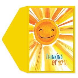 Graphique Sunshine Get Well Card | Feel Better Soon | Recovery | Family and Friends | Glitter Accents | Color-Coordinated Envelope | 5" x 7"