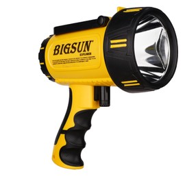BIGSUN Rechargeable Spotlight, High Lumens LED Flashlight,Work Lamp with Stand,10000mAh Battery, Handheld Large Spot Light for Outdoor, Car, Boat
