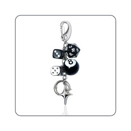 Tressora 8 Ball Aesthetic Y2k Bag Charms Cube Charm Keychain - Y2K Aesthetic Keyring for Women and Men