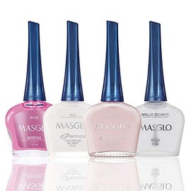 Masglo Juego de esmaltes de uñas, 4 piezas, arte francés favorito, 1.8 onzas líquidas.                                                                