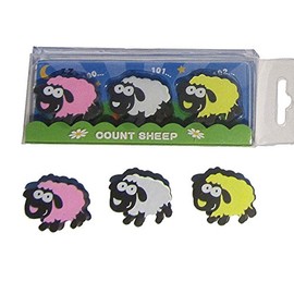 Childrens Kids Novelty School Erasers Count Sheep - 3 Sheep Erasers Rubbers