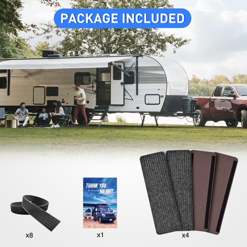 Nilight RV Step Covers 4 Pack 24 x 7.5 inches,