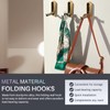 BCYSNR Pack of 4 Foldable Coat Hooks, 90° Foldable Wall