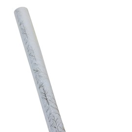 Caspari Winter Trees White & Silver Embossed Foil Gift Wrap - Two Rolls