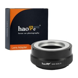 Haoge Manual Lens Mount Adapter M42 42mm Screw Mount Lens to Canon RF Mount Cameras such as Canon EOS R