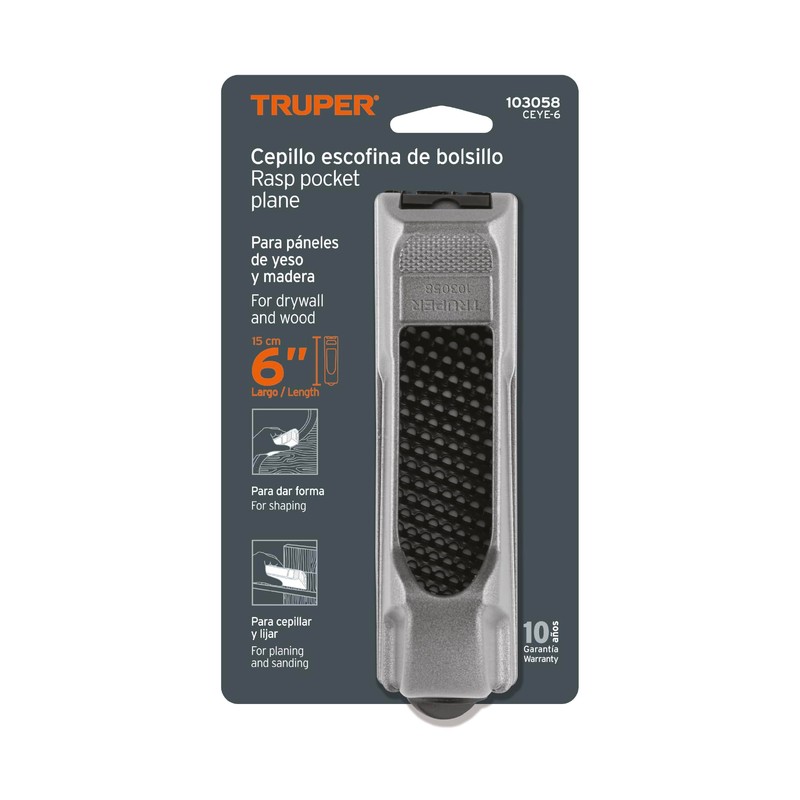 Truper CEYE-6, Cepillo escofina para muros de yeso 6"