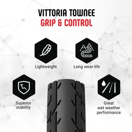 Vittoria Townee Road Bike Tire – Hybrid Bicycle Tires for Casual Riding Commuting & Courier Work – Folding 16 Inch Bike Tire