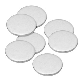PATIKIL 7mm Steel Disc, 100Pcs Round Metal Stamping Blanks Tags Circle Stainless Steel Strike Plate DIY for Engraving Stamping Jewelry Craft