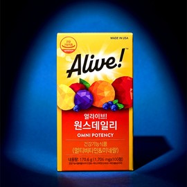 Natural Life Alive Alive Once Daily Comprehensive Multivitamin Mineral 100 tablets (1 box) / 얼라이브 원스데일리 종합 멀티비타민 미네랄 100정 1박스