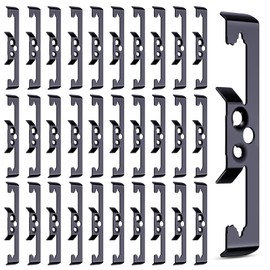 Hicarer 50 Pcs Bat Wing Clips Multi-Function 1/4" Drop Ceiling Wire Clips Heavy Duty Steel Cable Wire Support for J Hook Mounting Conduit Rod Structured Cable, Black