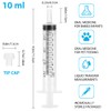 5 Pack 10mL Syringes, 10cc Syringe with tsp & mL