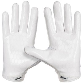 Grip Boost DNA 2.0 Football Gloves with Engineered Stick - Adult Sizes (White, Large)