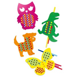 Ursus 3354699 Colourful Wicker Motifs, Material for 27 Designs, in 9 Different Colours, Approx. 21 x 28.5 cm, Made of Photo Cardboard, Includes Craft Instructions, Creative Activity for Children,