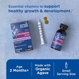 Mommy's Bliss Baby Multivitamin + Iron, Daily Essential Baby Vitamins for Immune Support, Healthy Growth & Bone Development, Age 2 Months+, 30 ml