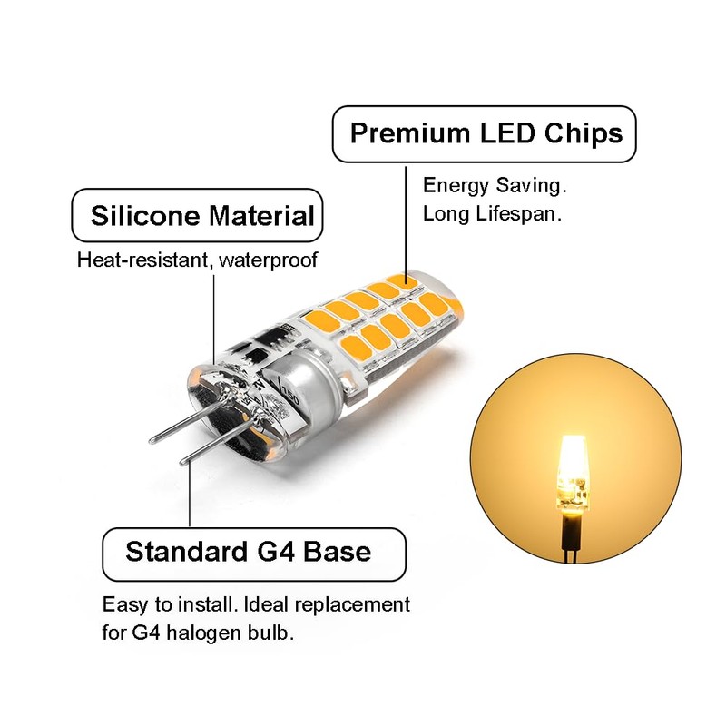 Yosenmi G4 LED Bulb 3W, 20W T3 JC Type Bi-Pin