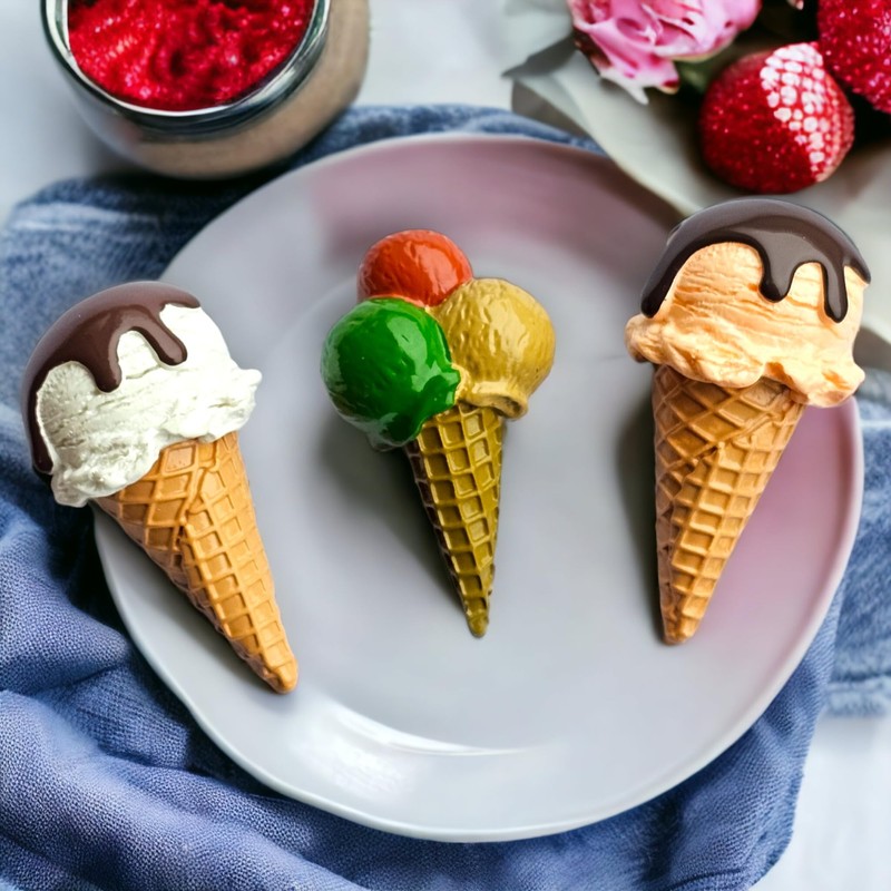 3d Fridge Magnets, Cute Fun Decorative Magnets, Icecream Fridge Magntes