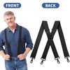 1.5Inch Elastic Mens suspenders w/Hooks,ZTONE Heavy Duty Adjustable Elastic X