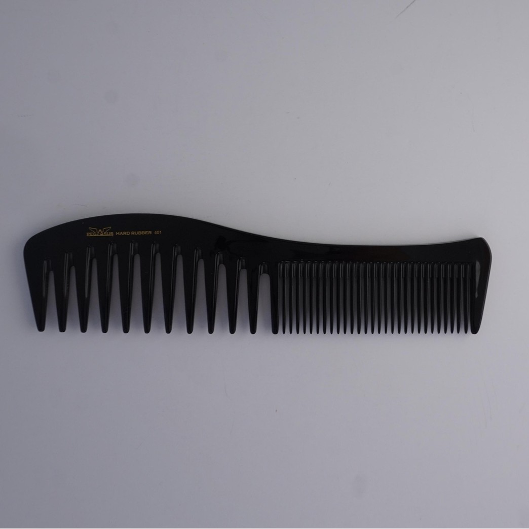 7.75in, Pegasus 401, Hard Rubber, Curved Styling Comb