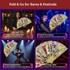 JZLiner Tarot Card Hand Fan Foldable Rave Essentials Giant Fan
